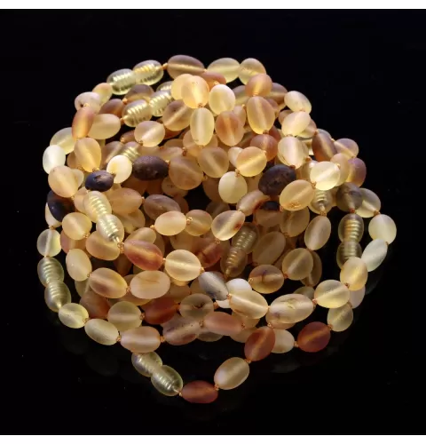 10 Raw Mix BEANS Baltic amber adult bracelets 21cm