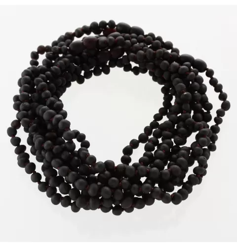 10 Raw Cherry BAROQUE teething Baltic amber necklaces 33cm