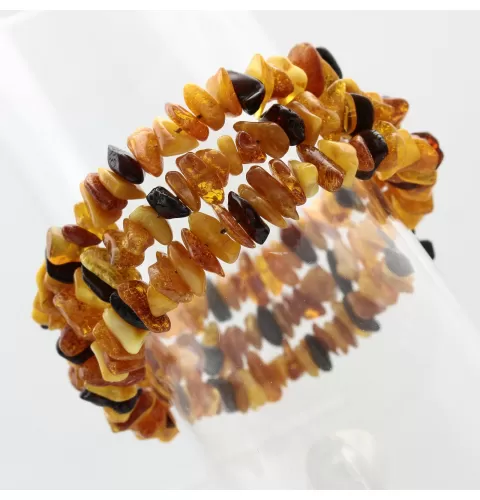 Memory wire Baltic amber bracelet