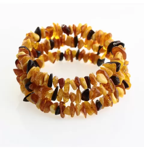 Memory wire Baltic amber bracelet