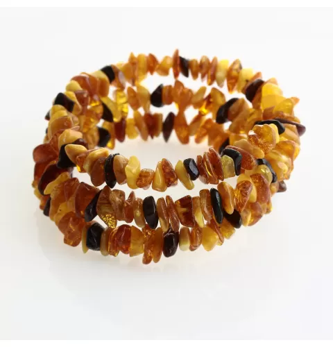 Memory wire Baltic amber bracelet