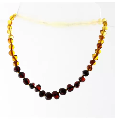 Rainbow Baltic Amber Teething Necklace For Babies