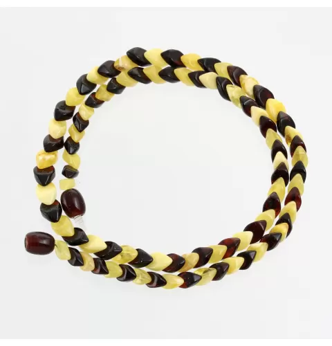 Overlapping Multi pieces Baltic amber necklace 46cm