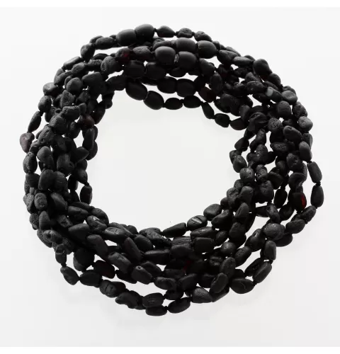 10 Raw Cherry BEANS Baby Baltic amber teething necklaces 33cm