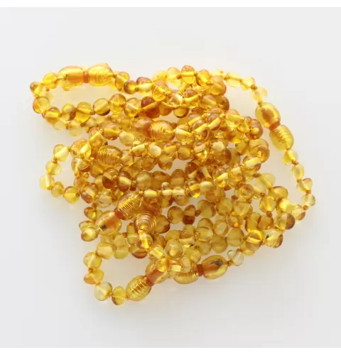 10 POP Lemon BAROQUE Baltic amber teething bracelets 14cm