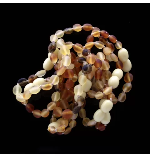 10 Raw Mix BEANS Baltic amber teething bracelets 12cm