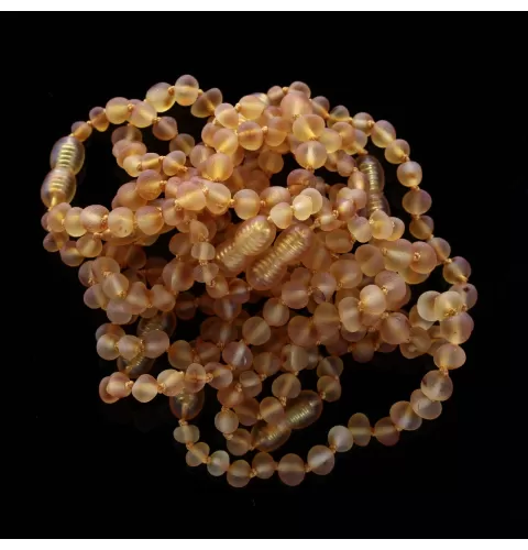 10 Raw Honey BAROQUE Baltic amber teething bracelets 16cm