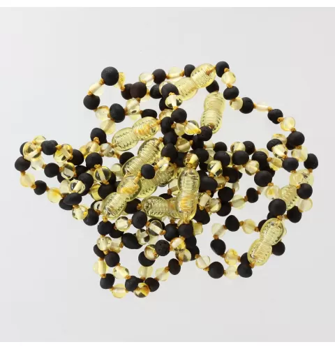 10 Multi BAROQUE Baltic amber teething bracelets 14cm