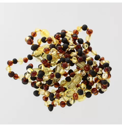 10 Multi BAROQUE Baltic amber teething bracelets 12cm