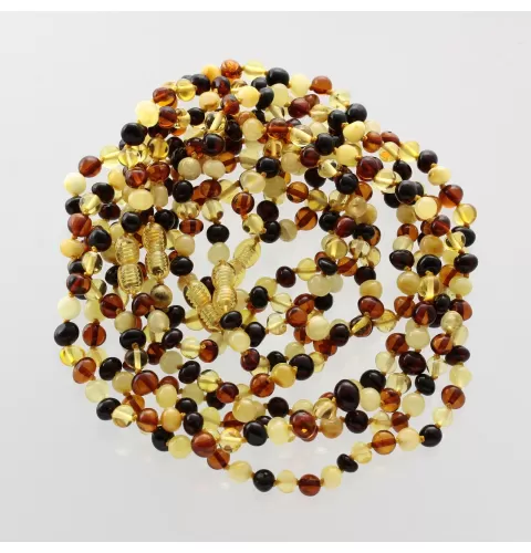 5 Multi BAROQUE Baltic amber adult necklaces 55cm
