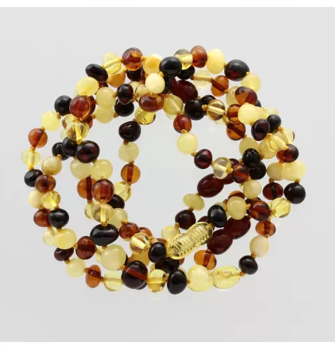 5 Multi BAROQUE Baltic amber adult bracelets 20cm