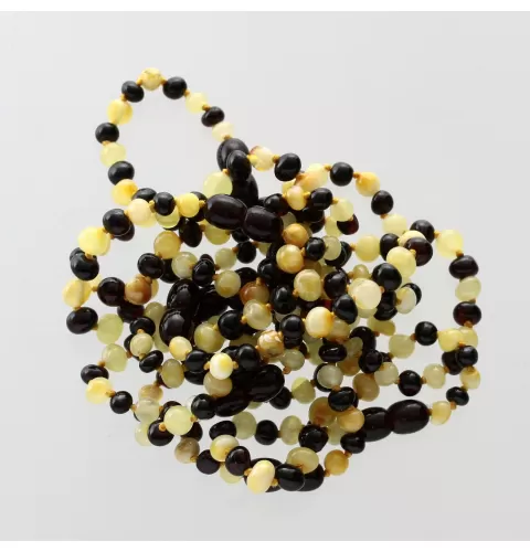 10 Multi BAROQUE Baltic amber teething bracelets 14cm