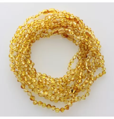 10 Honey Pop BAROQUE Baltic amber teething necklaces 32cm