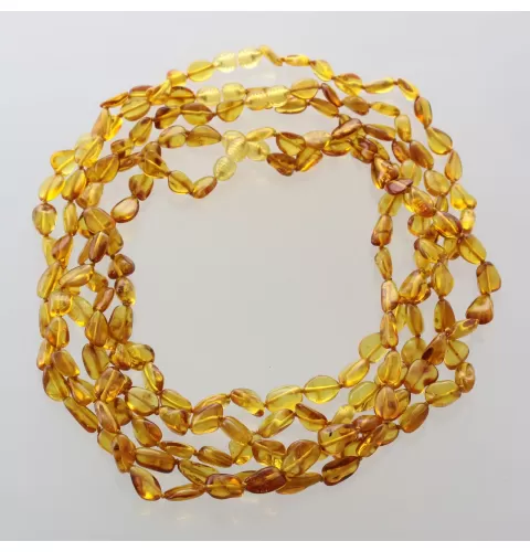 5 Honey BEANS Baltic amber adult wholesale necklaces 45cm