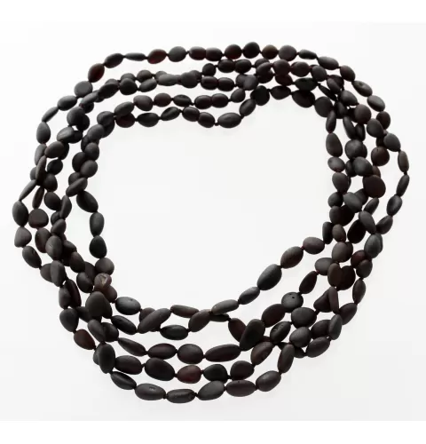 5 Raw Cherry BEANS Baltic amber adult necklaces 50cm