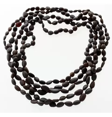 5 Raw Cherry BEANS Baltic amber adult necklaces 50cm