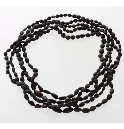5 Raw Cherry BEANS Baltic amber adult necklaces 55cm