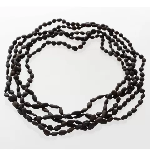 5 Raw Cherry BEANS Baltic amber adult necklaces 60cm