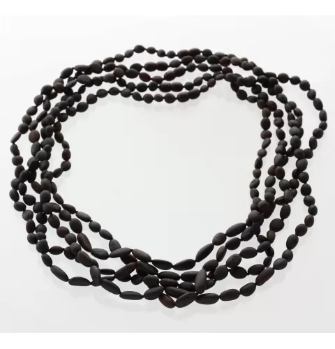 5 Raw Cherry BEANS Baltic amber adult necklaces 60cm