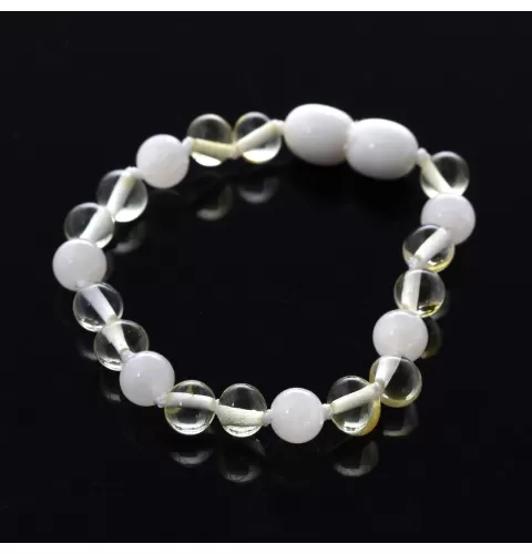 Lemon Gems Baroque Teething Baltic amber Bracelet