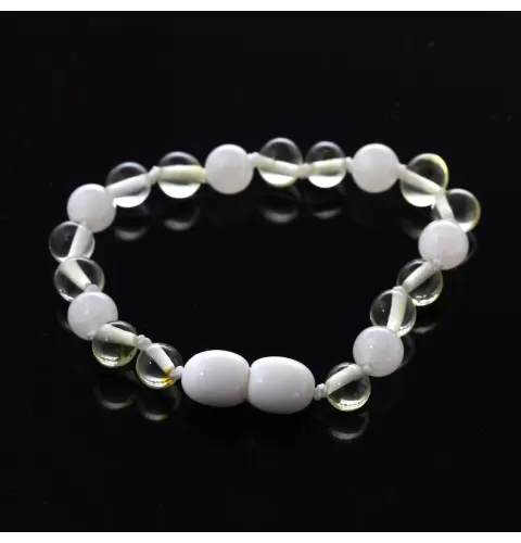 Lemon Gems Baroque Teething Baltic amber Bracelet