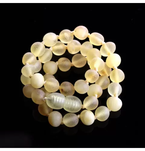 Raw Mix Baroque Teething Baltic Amber Necklace