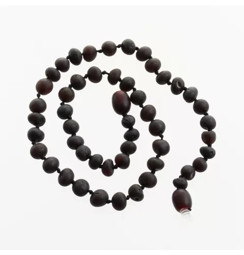 Raw Cherry Baroque Teething Baltic amber Necklace