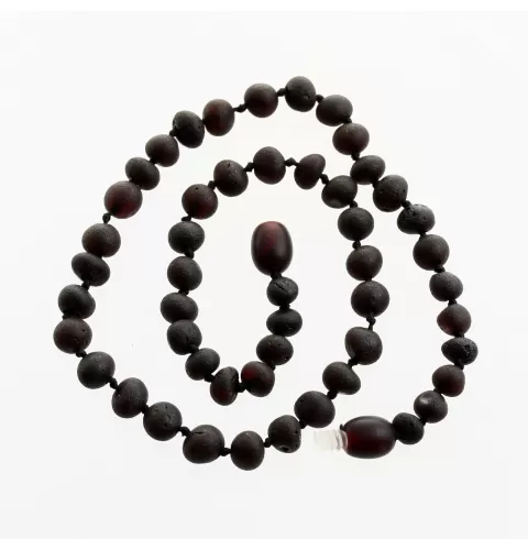 Raw Cherry Baroque Teething Baltic amber Necklace