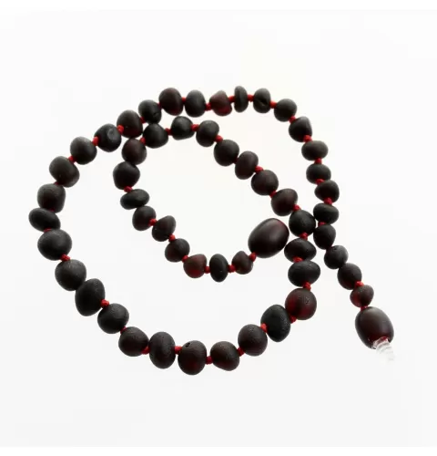 Raw Cherry Baroque Teething Baltic amber Necklace