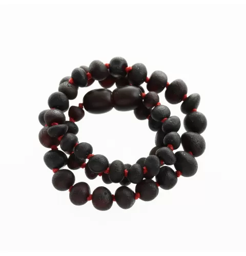 Raw Cherry Baroque Teething Baltic amber Necklace
