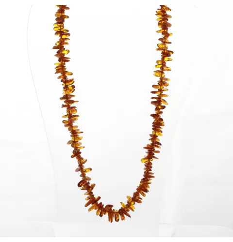 Cognac Thorns Baltic amber Nuggets Necklace 62cm
