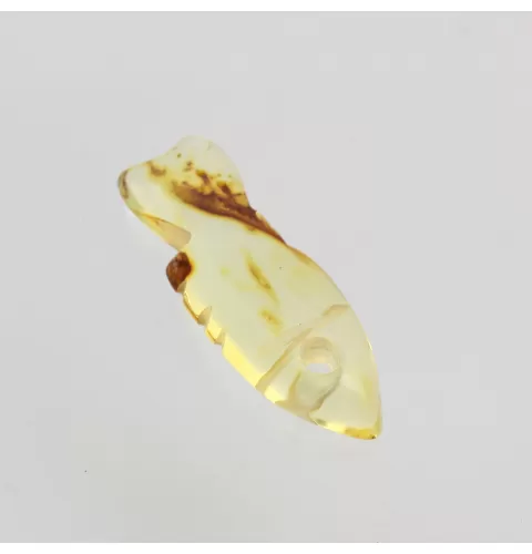 Baltic Amber figurine FISH Pendant Charm