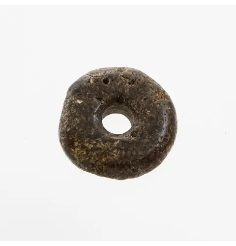 Donut shape Baltic amber pendant medallion