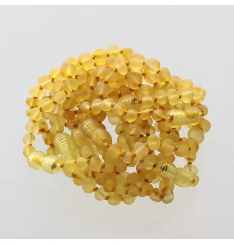 10 Raw Honey BAROQUE Baltic amber teething bracelets 15cm
