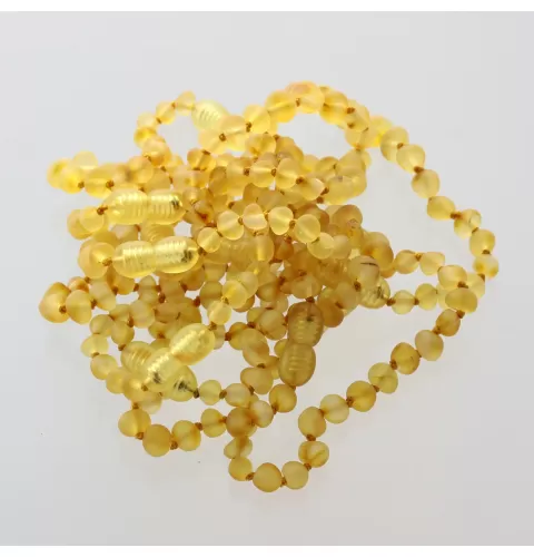 10 Raw Honey BAROQUE Baltic amber teething bracelets 15cm