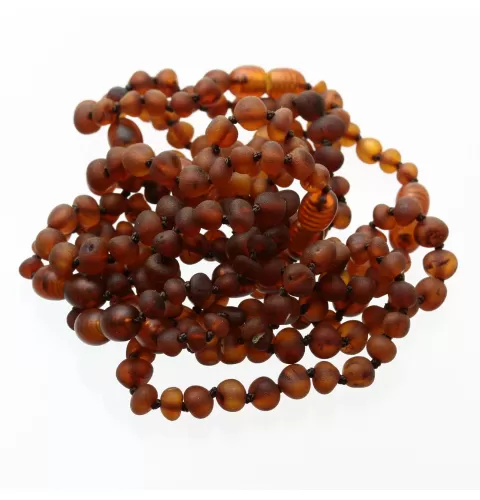 10 Raw Cognac BAROQUE Baltic amber teething bracelets 16cm