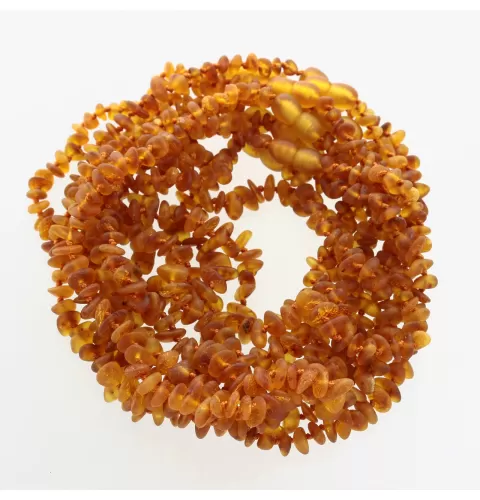 10 Raw Cognac CHIPS Baltic amber teething necklaces 32cm
