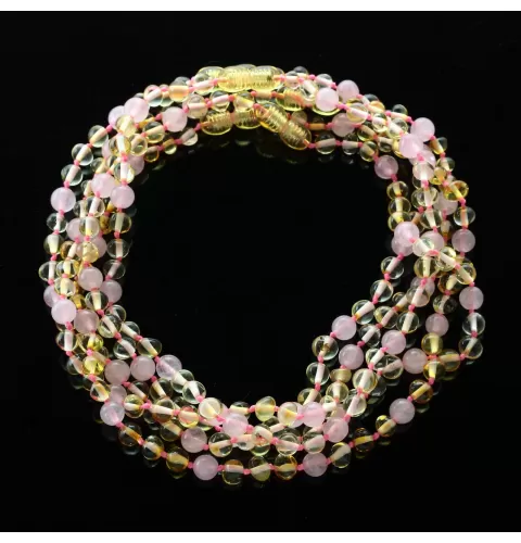5 Lemon Gems Baltic Amber teething necklaces 33cm