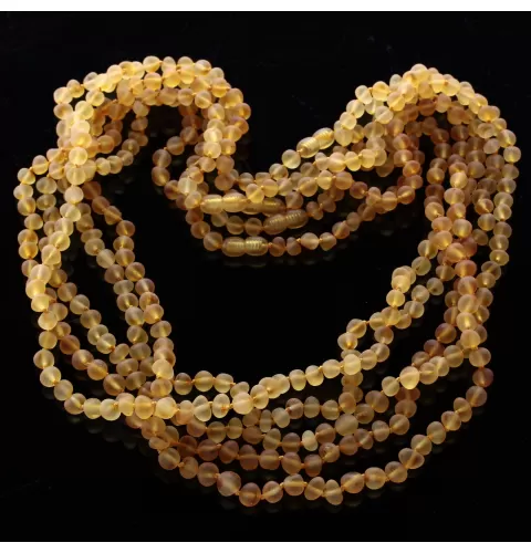 5 Raw Honey BAROQUE beads Baltic amber adult necklaces 55cm