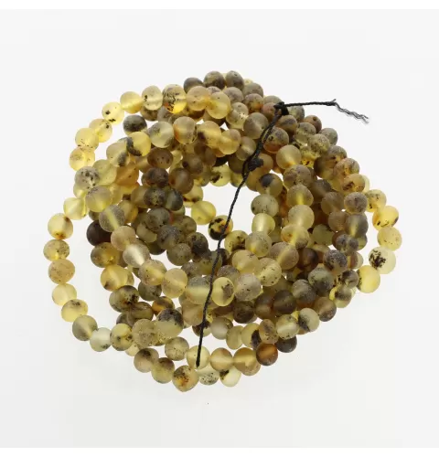 10 Raw Green BAROQUE Baltic Amber Stretchy Bracelet 19cm