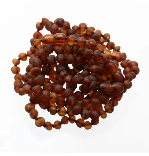 10 Raw Cognac BAROQUE Baltic amber teething bracelets 14cm