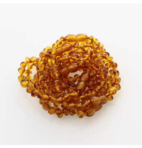 10 Honey BAROQUE Baltic amber teething bracelets 14cm