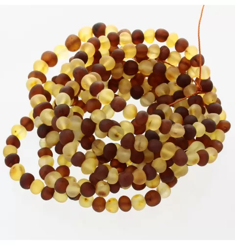 10 Raw Multi Stretch BAROQUE Baltic amber adult bracelets 19cm