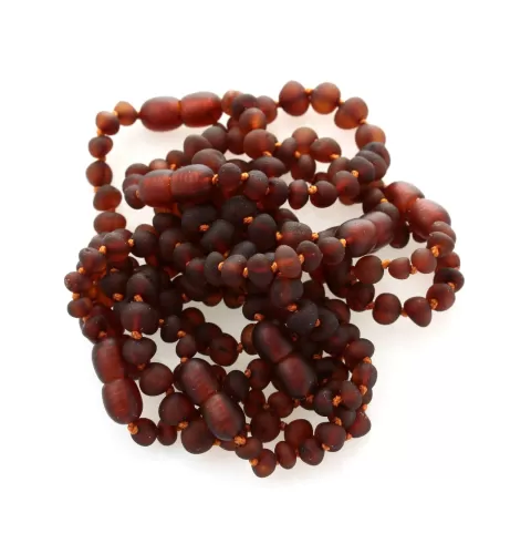 10 Raw Cognac BAROQUE Baltic amber teething bracelets 13cm