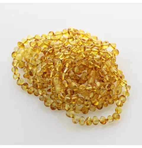 10 Honey BAROQUE Baltic amber adult bracelets 21cm