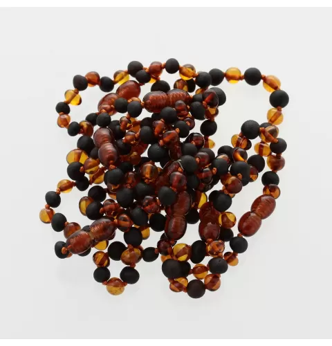 10 Multi BAROQUE Baltic amber teething bracelets 14cm