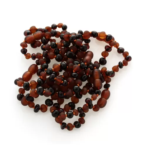 10 Multi BAROQUE Baltic amber teething bracelets 14cm