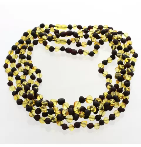 5 BAROQUE beads Baltic amber adult necklaces 50cm