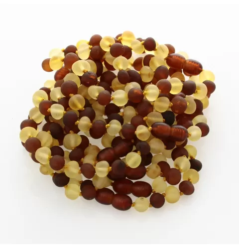 10 Raw Multi BAROQUE Baltic amber adult bracelets 19cm