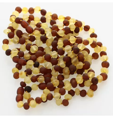 10 Raw Multi BAROQUE Baltic amber adult bracelets 19cm